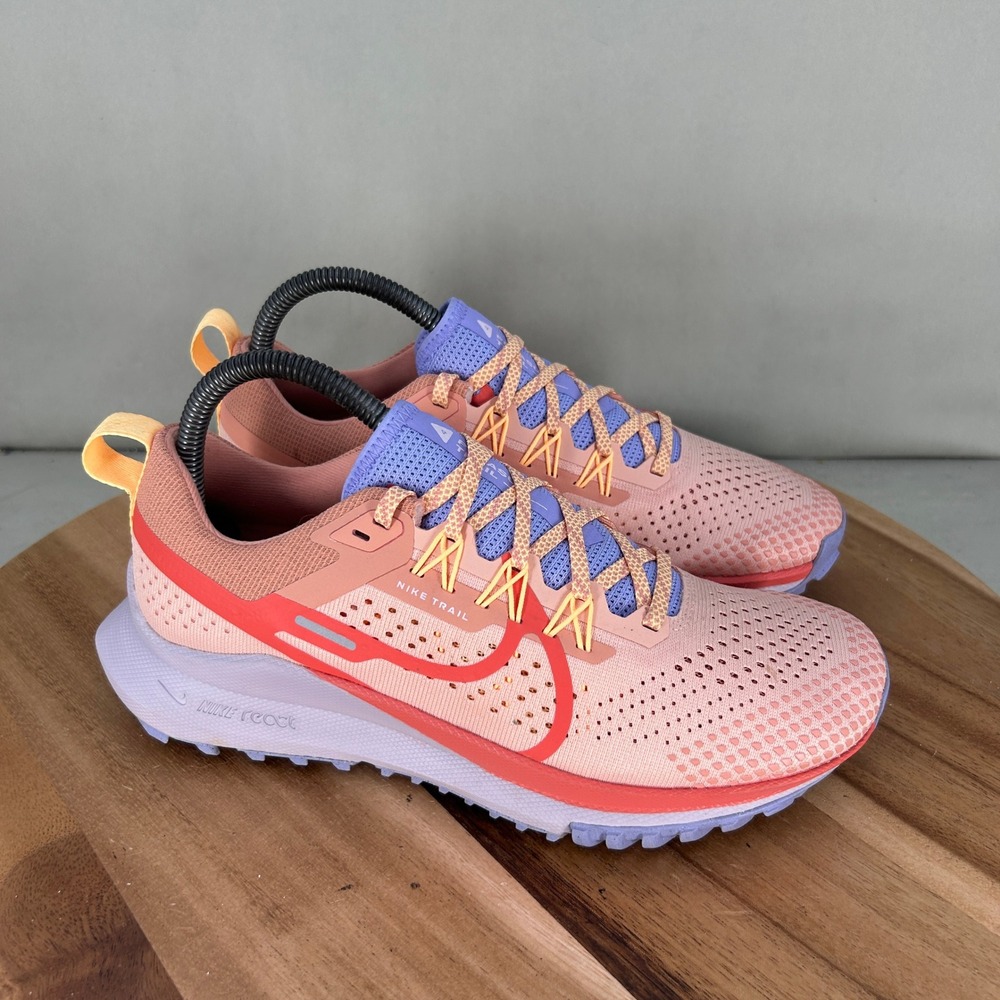 Nike Pegasus Trail 4 Womens Running Shoes Orange Purple DJ6159-800 Size 7.5